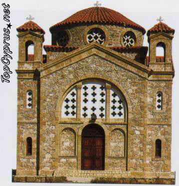 Церковь Айос-Георгиос на мысе Дрепано к северу от Коралловой бухты (Coral Bay)
