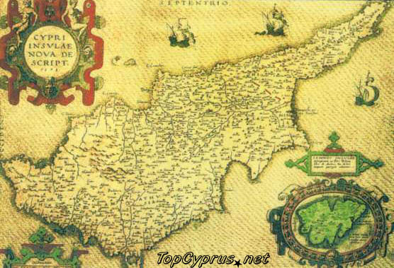 Карта Кипра XVI в.